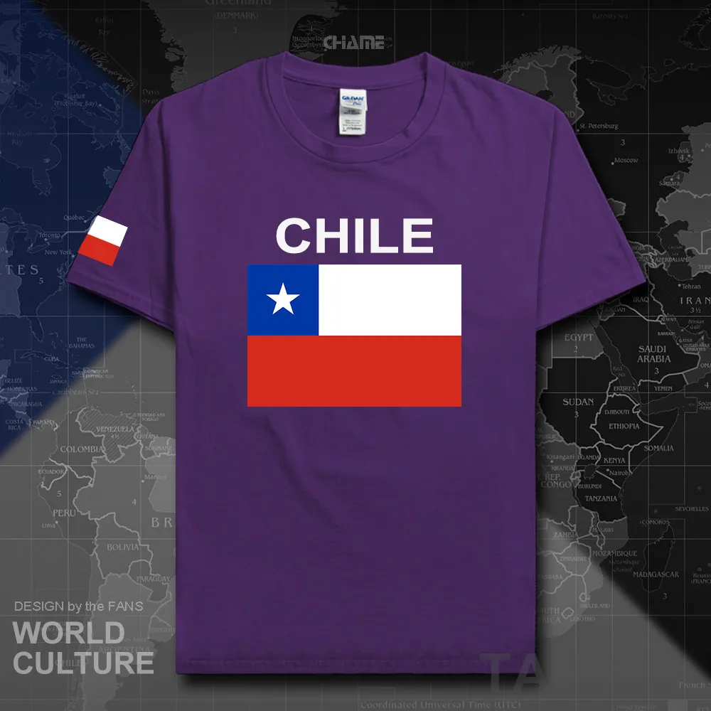 Chile мужские футболки чилийский 2017 трикотажные изделия CL nation team 100% хлопковая