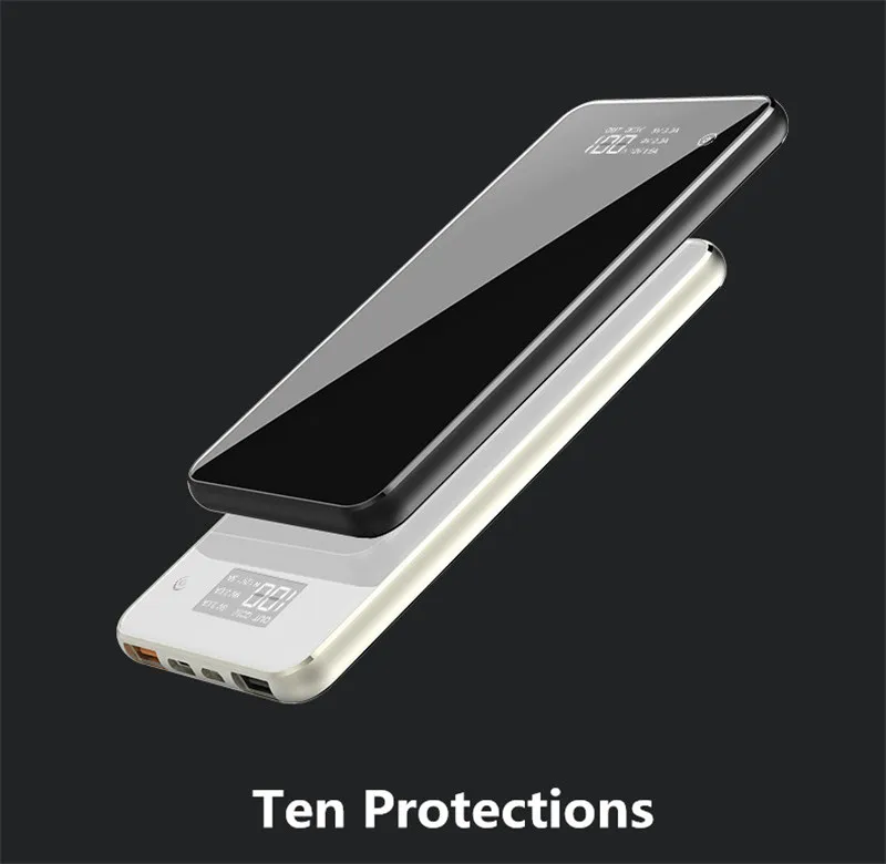 ZKFYS внешний аккумулятор 10000 мАч Внешний аккумулятор USB для iPhone 6 6s 7 8 10 iPad samsung LG Xiaomi huawei sony Nokia