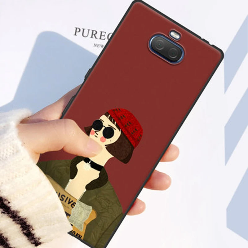 Чехол-накладка для Sony Xperia10 мягкий силиконовый чехол с рисунком из мультфильма