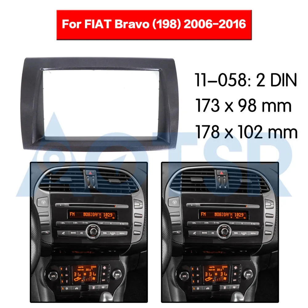 2 din радиоприемник для FIAT Bravo (198) 2006-2016 монтажная панель монтажный комплект