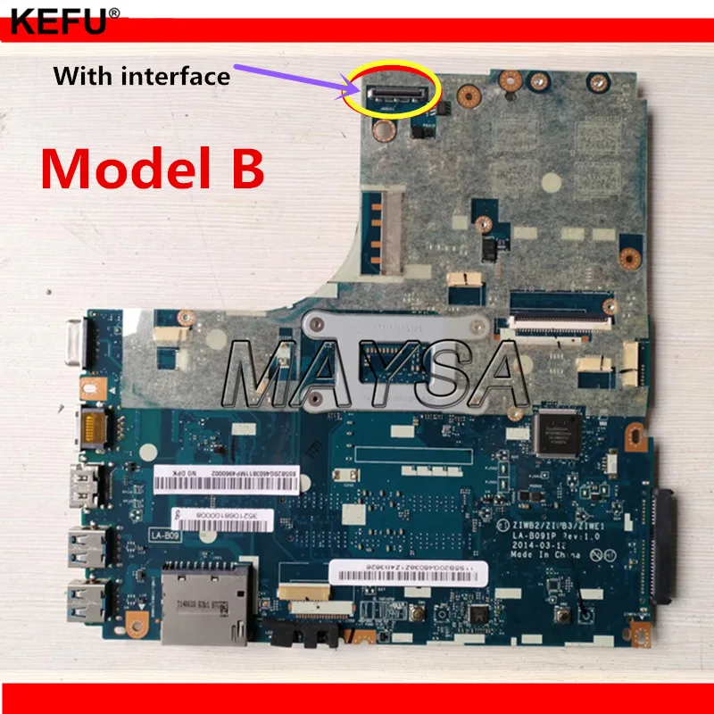 Оригинальная деталь для Lenovo Ideapad LA-B091P материнская плата ноутбука FRU:5B20G06294 SR170 B50-70
