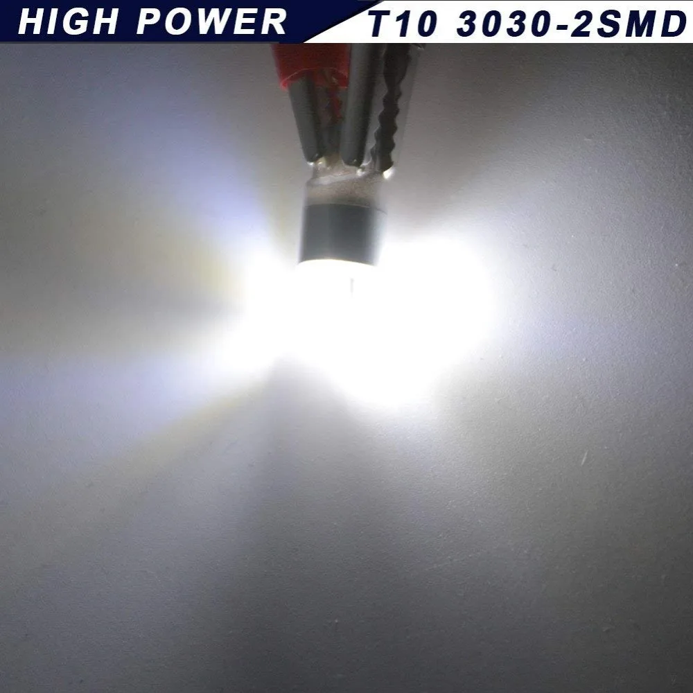 4 шт. T10 светодиодный лампы W5W 168 194 Canbus 3030 SMD COB 6000 К 12V автомобильный интерьер