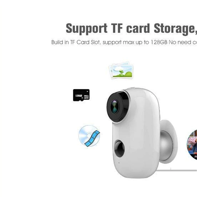 Outdoor Battery Security Camera Wifi Wireless Smart Operated Wire Free IP CCTV Power Action home CAM PIR Alarm IR|Камеры
