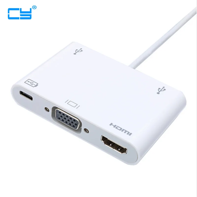 USB 3 1 C Type к HDMI цифровой AV & VGA OTG Женский адаптер зарядного устройства для нового Mac