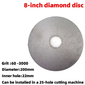 Ультратонкое алмазное лезвие для алмазной пилы, 8 дюймов, 200 мм, 25 отверстий, аксессуары для дискового диска, шлифовальный круг, круговые вращающиеся инструменты, абразивные