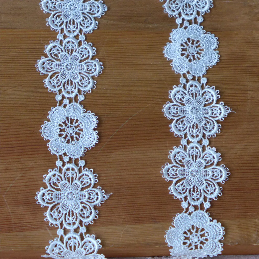 

10 Yards Floral Applique Lace High Quality Trim Lace Ribbon Embroidered Lace For Sewing DIY Accessories 4.5CM Wide