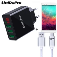 unidopro eu plug 3 port usb wall charger for chuwi hi10 plus vernee apollo mars apollo lite travel chargeur usb type c cable