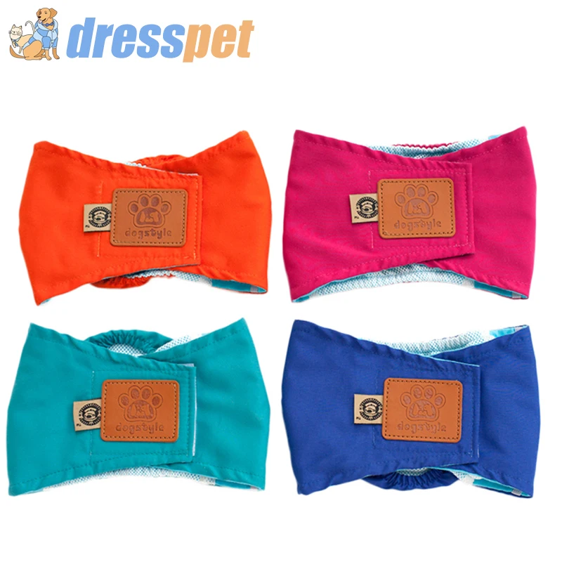 DRESSPET собака физиологические штаны впитывающие подгузники мягкий хлопок дышащий моющиеся для женщин мужчин Трусики для собаки s-xl