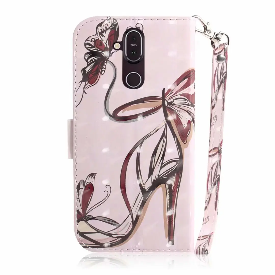 3D цветок кожаный бумажник для Nokia 3,1 5,1 6,1 7,1 8,1X5X6X7 чехол телефона Nokia 1 7 Plus 3,2 4,2 Nokia 5 6 крышка флип-чехол
