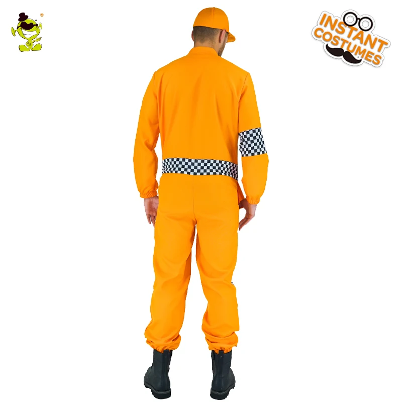 

Maintenance workers costume Adult Worker Role Play Fancy Dress For Mens Halloween Party Yellow Suit