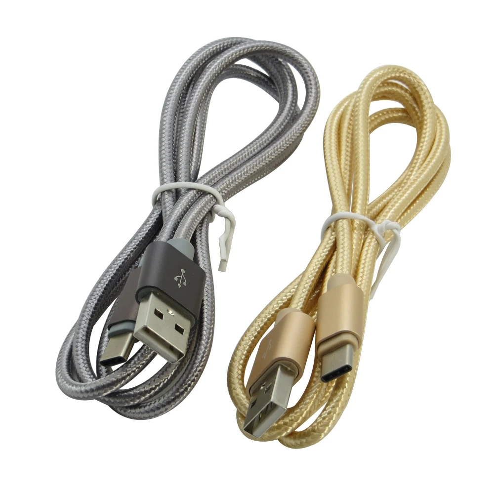 50 шт./лот 1 м 3 фута Плетеный Нейлоновый USB C кабель типа для Macbook Google Xiaomi Type