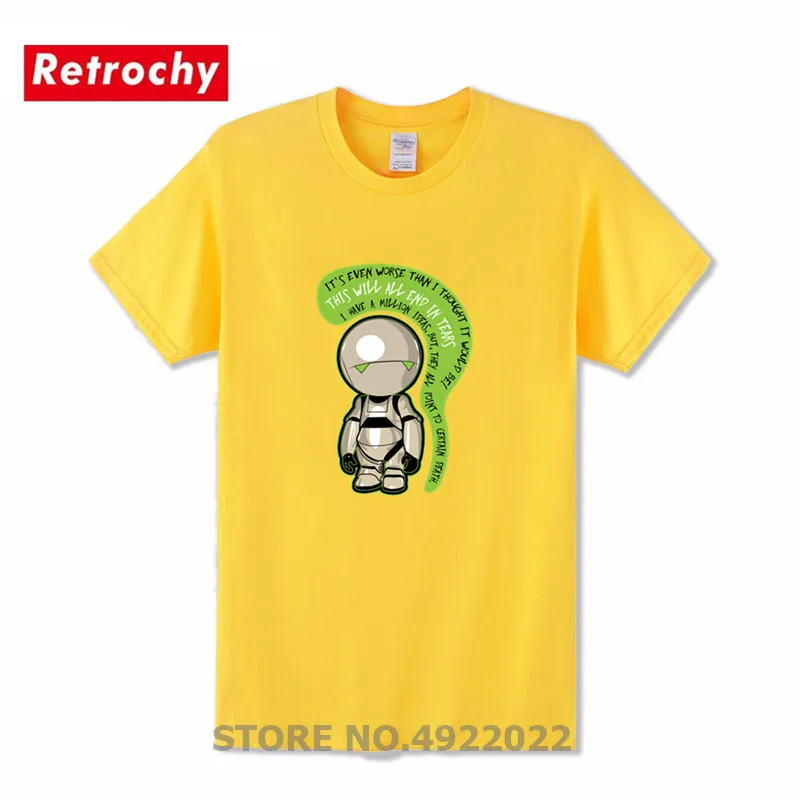 Футболка Marvin Pessimist Robot футболка с надписью The answer 42 hichers Guide To Galaxy круглым вырезом