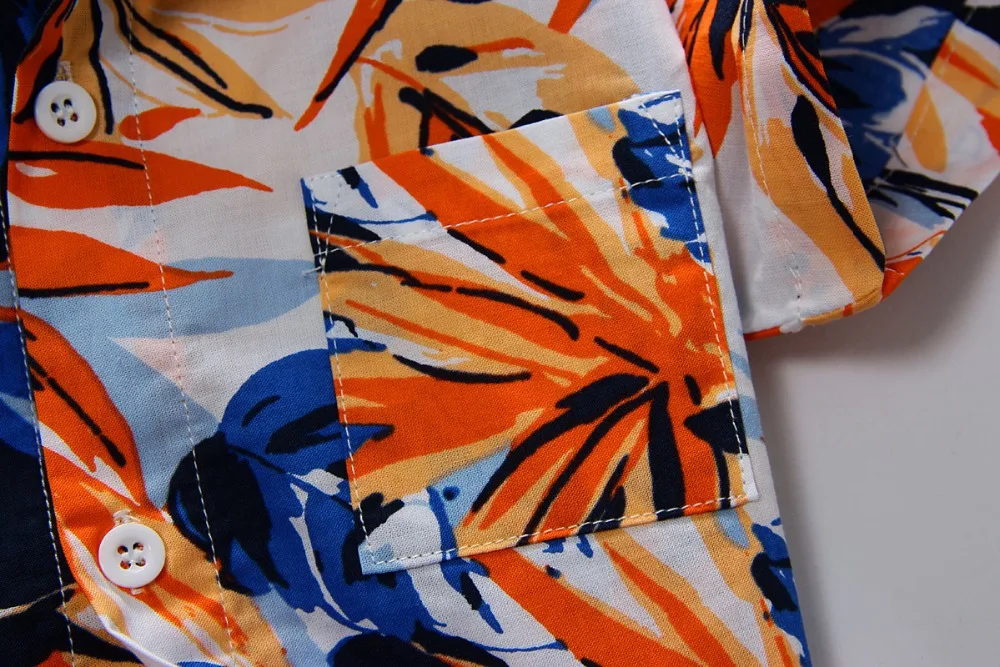 Рубашка из 100% хлопка с цветочным принтом гавайская рубашка для мальчиков T1507|shirts