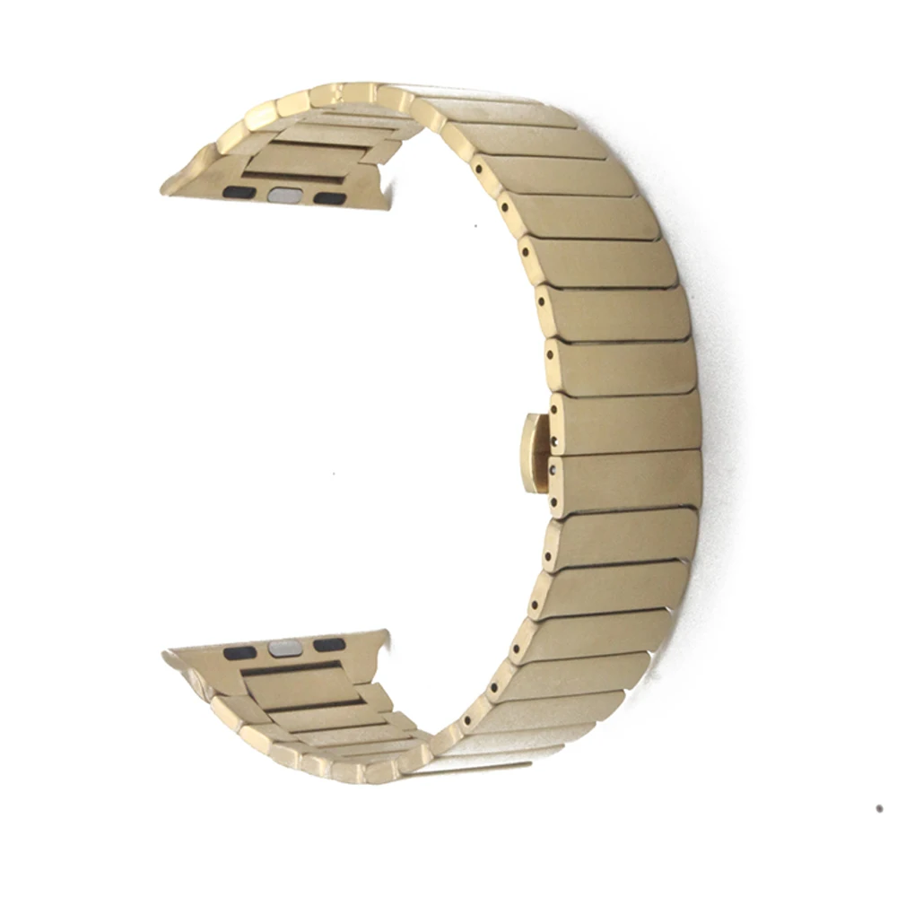 Stainless Steel Watchband for iWatch Apple Watch / Sport / Edittion 38mm 42mm Butterfly Buckle Strap Band Wrist Belt Bracelet