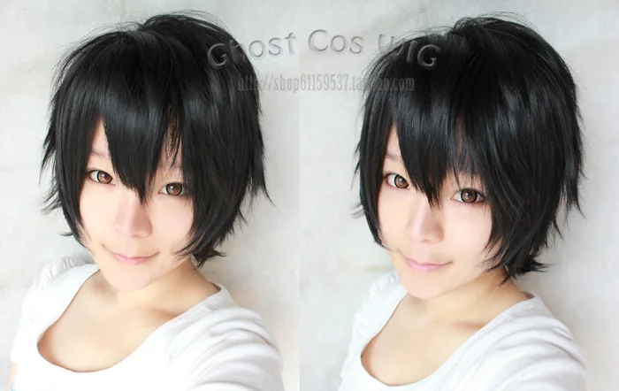 Kirigaya Kazuto Cosplay Wig Short Black Costume Sword Art Online Kirito Synthetic Hair Cos Wigs Peruca Pelucas
