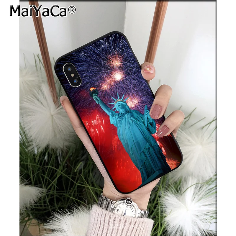 MaiYaCa США Америка Статуя Свободы ТПУ Мягкие аксессуары для телефона чехол iPhone 8 7 6 6S