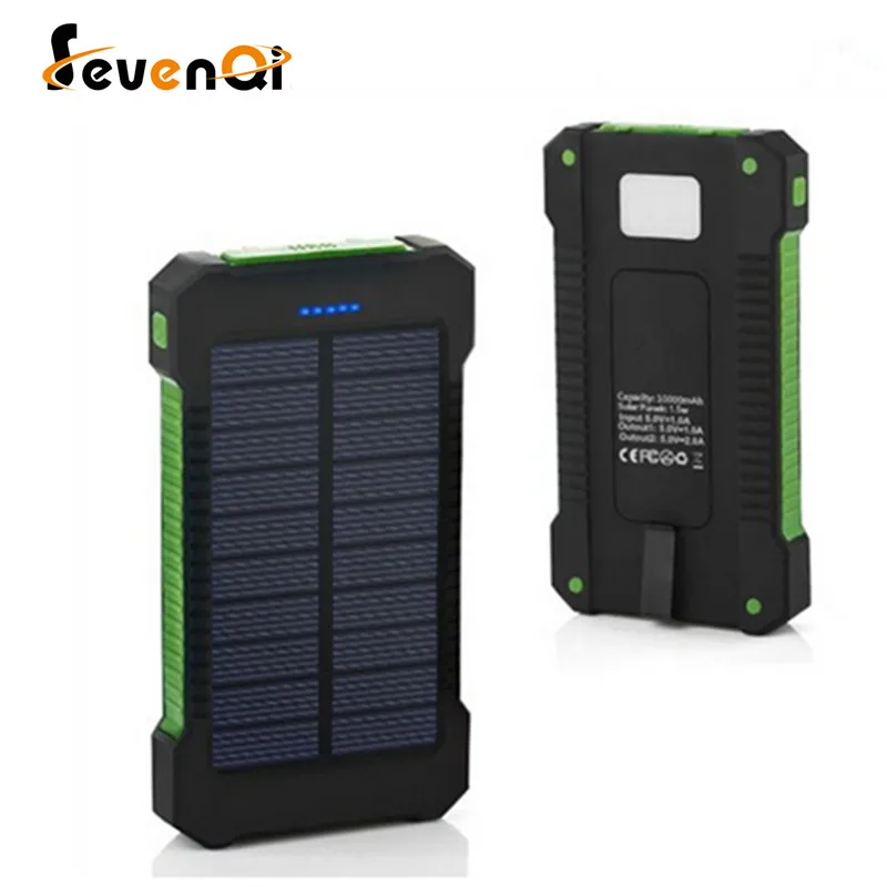Водонепроницаемый Солнечное Зарядное Устройство 20000 мАч Power Bank Dual USB с