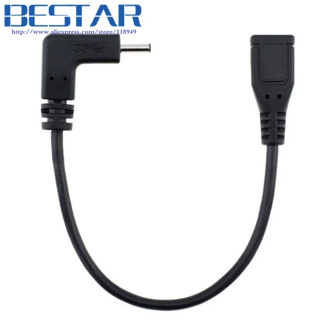 

500pcs/lot Black 15cm USB 3.1 USB3.1 type-c USB-C Straight curved male to USB2.0 USB 2.0 Micro Female charger data Adapter Cable