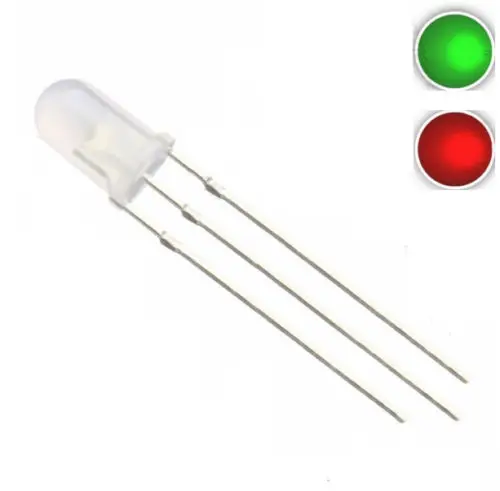 

100pcs 5mm 3Pin Diffused two Bi-Color Red & Green Light Common Anode Led Diode C