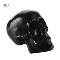 resin craft black skull statues sculptures creative skull figurines sculpture ornaments for home