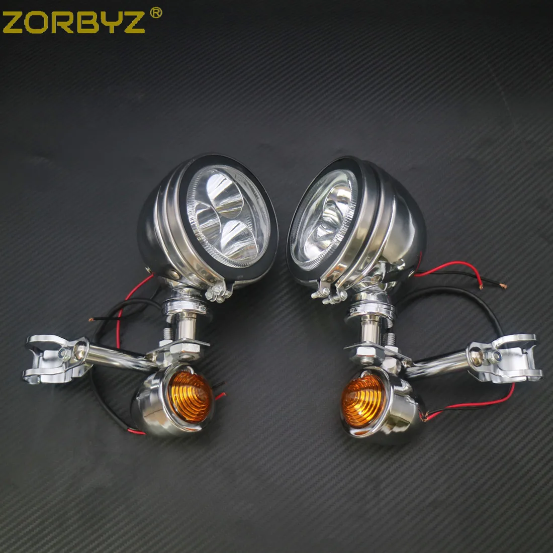 ZORBYZ мотоциклетный хромированный металлический поворотный сигнал светодиодный