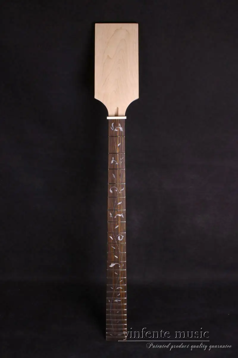 Electric bass guitar neck paddle 24 fret 34 inch Fretboard Vine inlay luthier | Спорт и развлечения