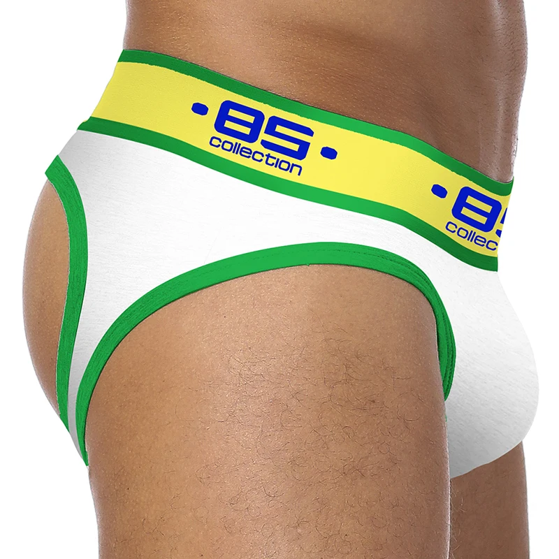 BS 2019 Gay jockstrap 4 шт./партия нижнее белье без спинки мужские хлопковые Стринги
