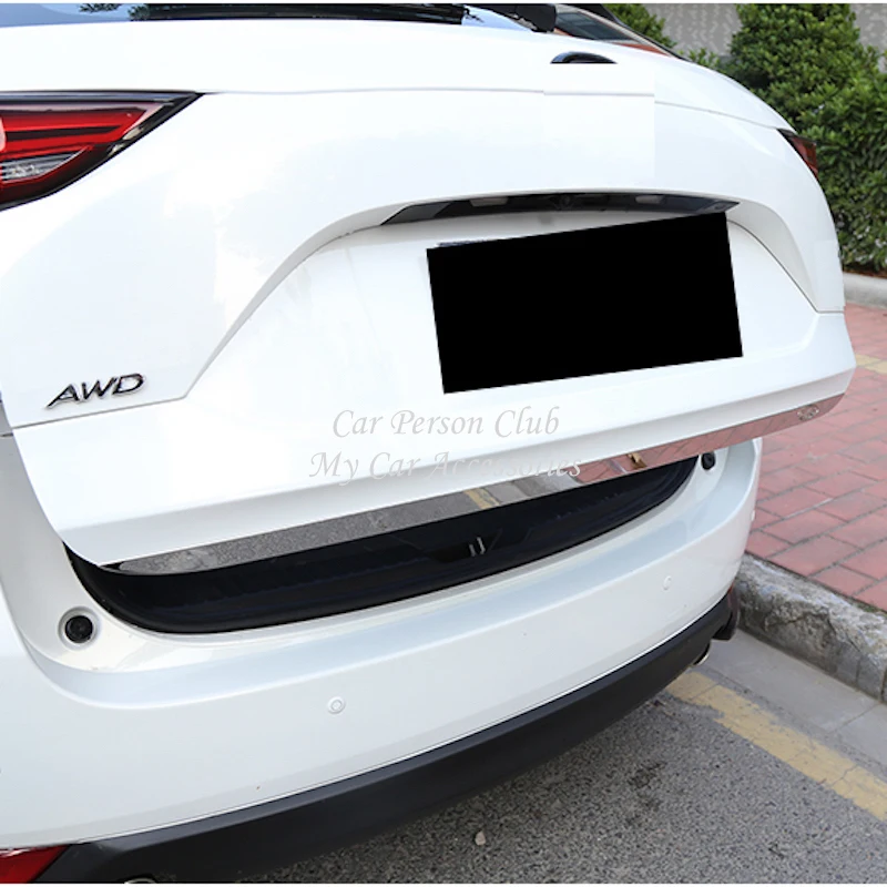 Для Mazda CX 5 CX5 KF 2017 2018 накладка на заднюю дверь полоски аргументы багажника отделка