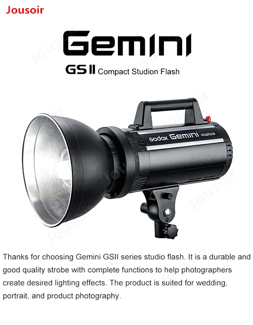 Профессиональный студийный стробоскоп Godox GS200II GS200 II 200Ws GN49 со встроенным