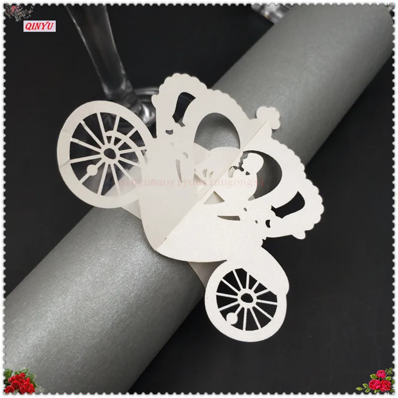 100 шт. бумажные кольца для салфеток в форме автомобиля|napkin rings|serviette tablewedding napkins rings