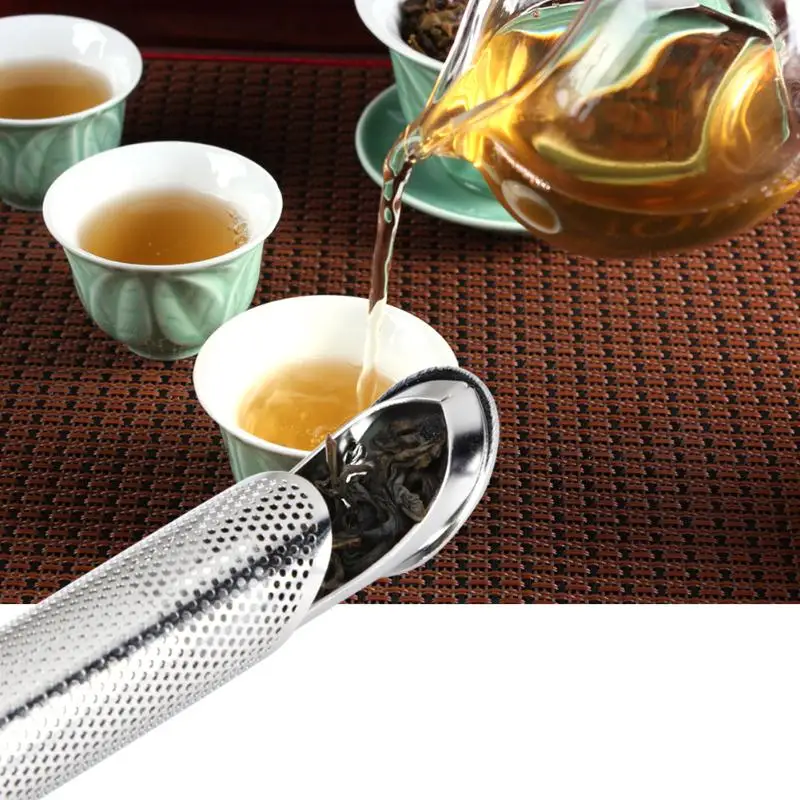 Infusor de t&eacute; de acero inoxidable, dise&ntilde;o creativo de tuber&iacute;a, taza colador de Metal para, filtro elegante para t&eacute; Puer, accesorios de herramientas de t&eacute; de hierbas-1