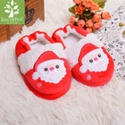 Детские зимние тапки Kocotree, мягкая теплая обувь для мальчиков и девочек, обувь для прогулок с мультяшным Санта-Клаусом, деревянный пол, тапочки для спальни, Новогодний подарок