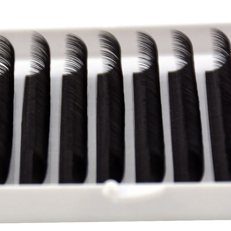 Накладные ресницы для наращивания все размеры норковый черный материал C/D/CC/DD