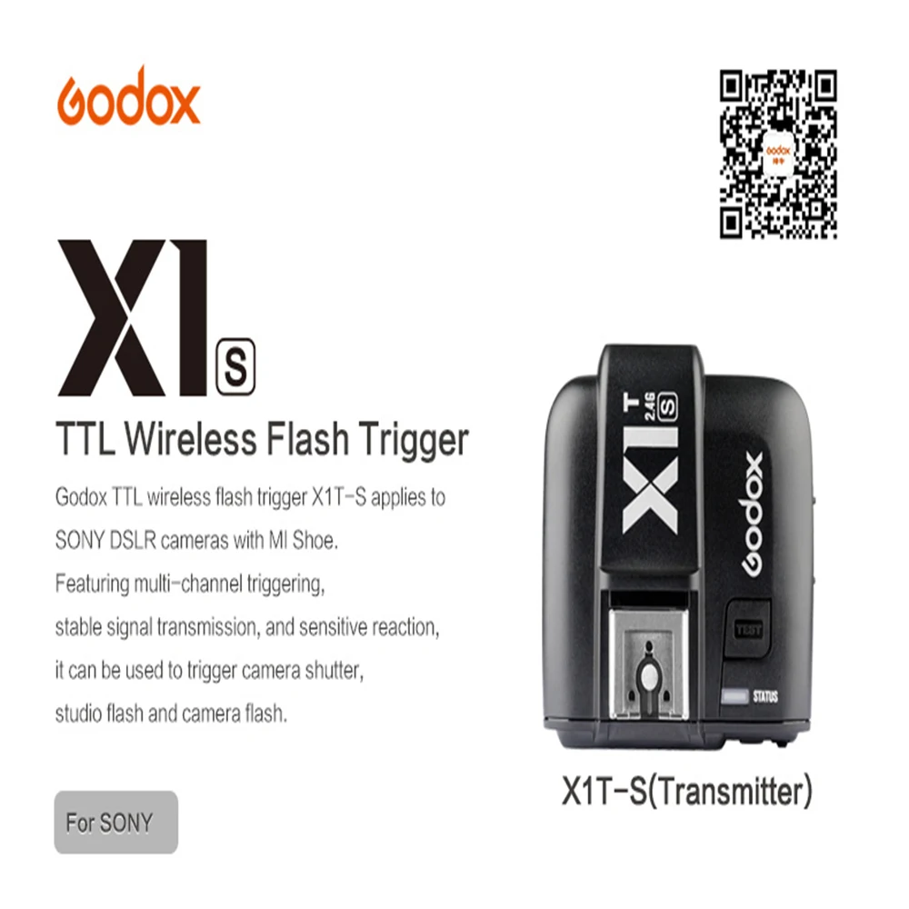 GODOX X1S комплект триггера вспышки 2 4 ГГц 1/8000 с беспроводной E TTL передатчик и