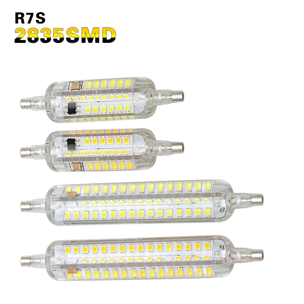Светодиодная лампа R7S SMD3014 4014 2835 серия Sicilon 78 мм 118 лампы 5 Вт 7 10 15 заменяемые