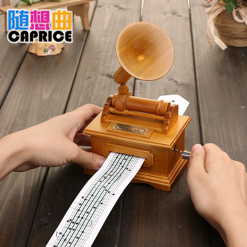 

Доставка креативный бутик DIY лента Victrola деревянная музыкальная шкатулка Музыкальная шкатулка на день рождения девочка