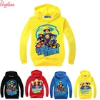 Толстовка с капюшоном для костюмированной вечеринки с изображением пожарного Сэма детская Рождественская вечеринка для мальчиков и девочек от 3 до 16 лет, толстовка с капюшоном с изображением пожарного Сэма на Хэллоуин