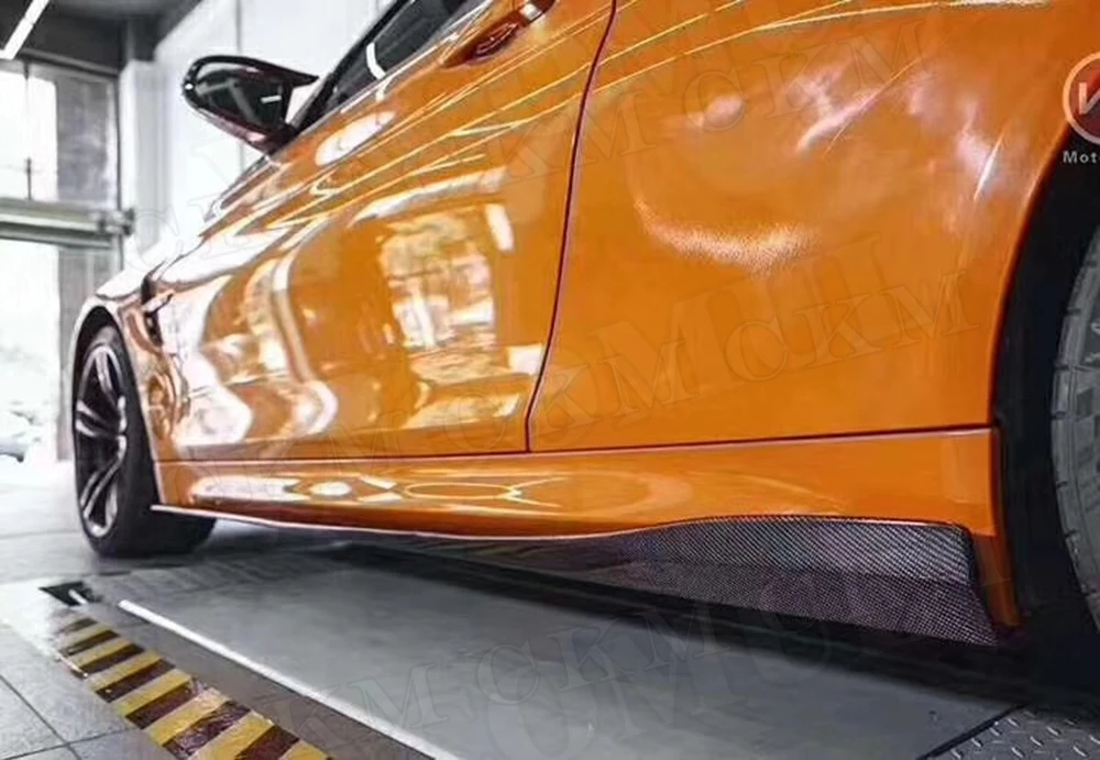 Боковые юбки из углеродного волокна для BMW 3 4 Серии F80 M3 F82 F83 M4 2012 2017 автомобильный