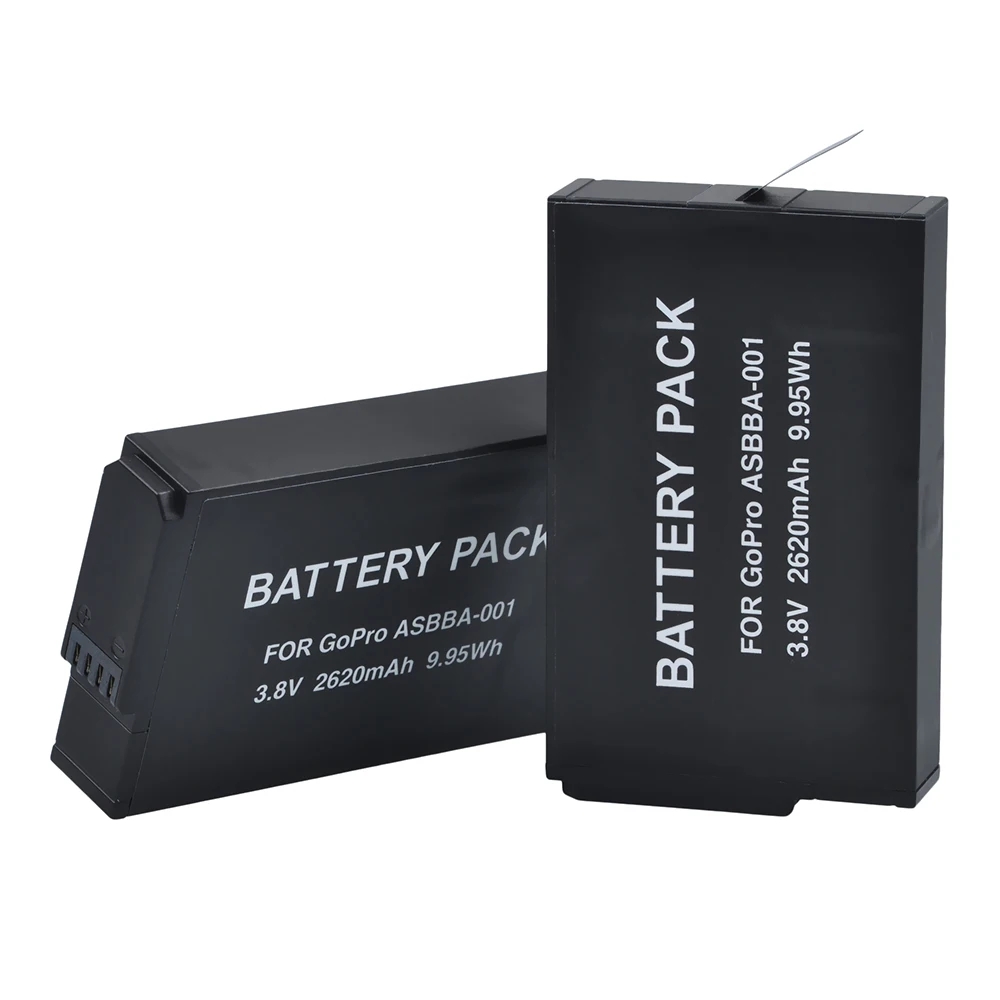 Tectra 2Pcs 2620mAh GoPro ASBBA 001 аккумулятор + 2 канальное USB зарядное устройство для экшн
