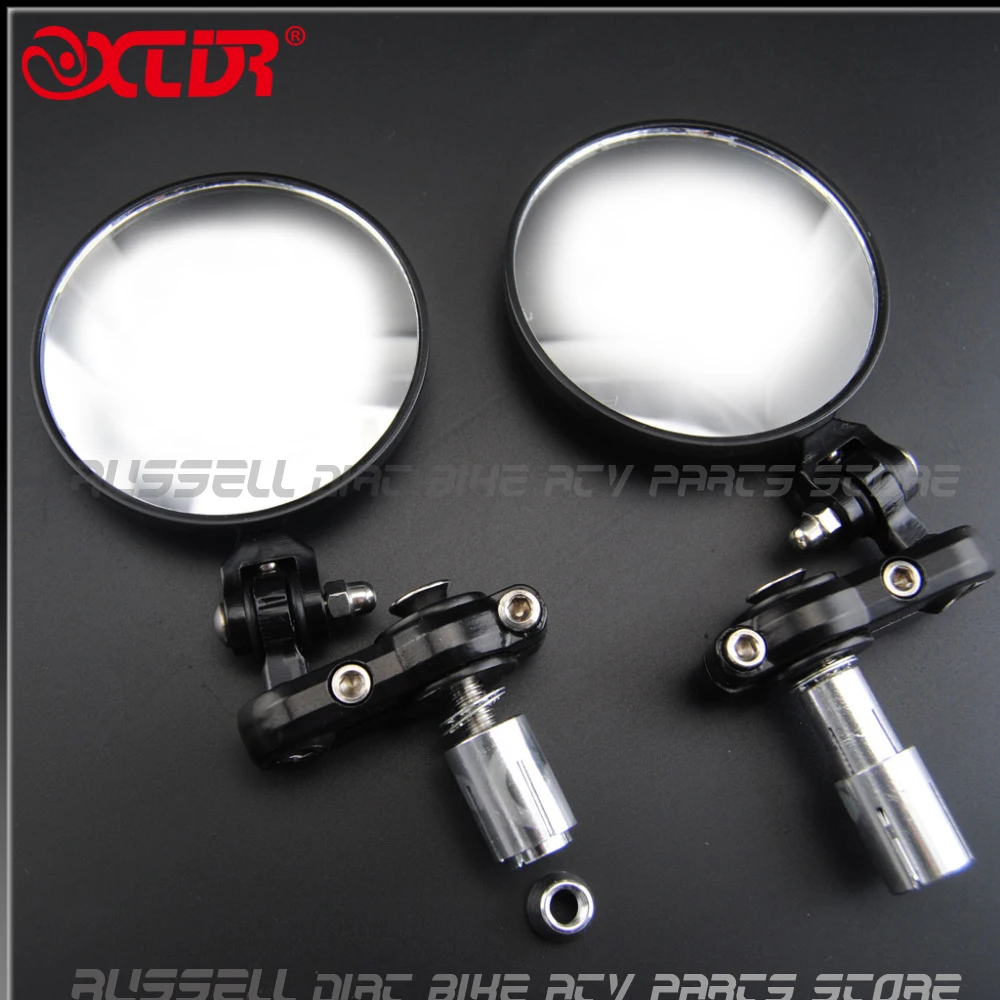 Мотоциклетные зеркала заднего вида 3 дюйма черные с ручкой 7/8 | Автомобили и