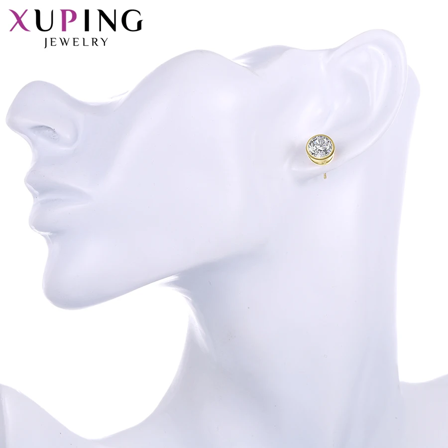 Xuping элегантные серьги новый дизайн Позолоченные синтетические кубические