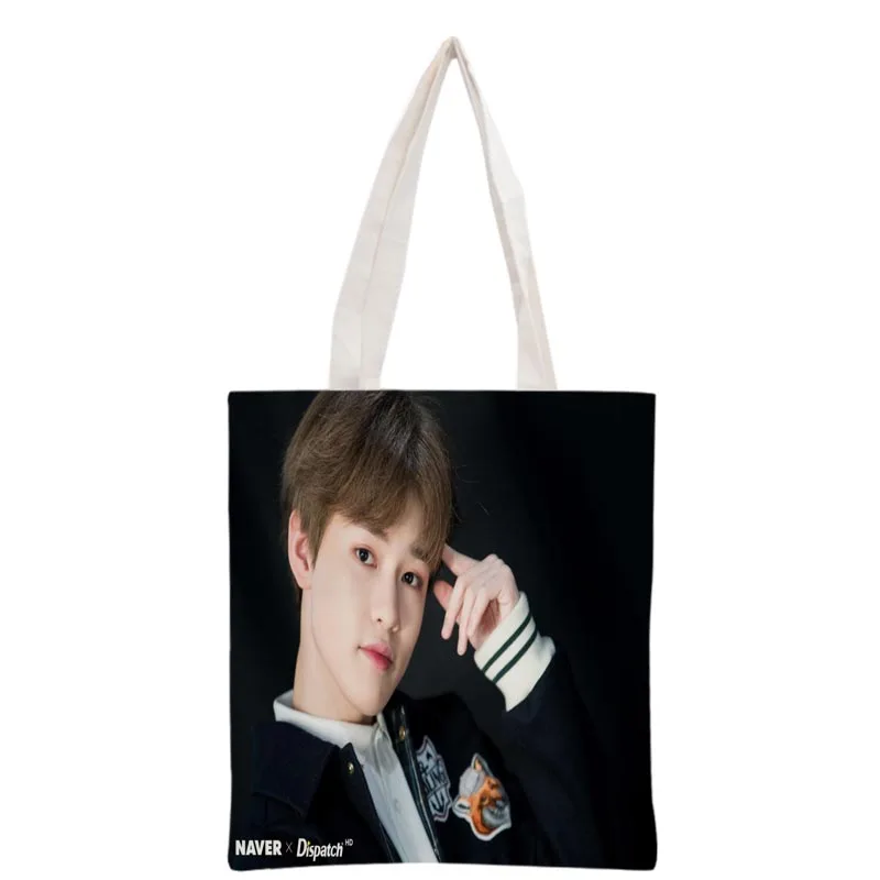 Новое поступление индивидуальная Холщовая Сумка тоут с принтом KPOP NCT Chenle женская