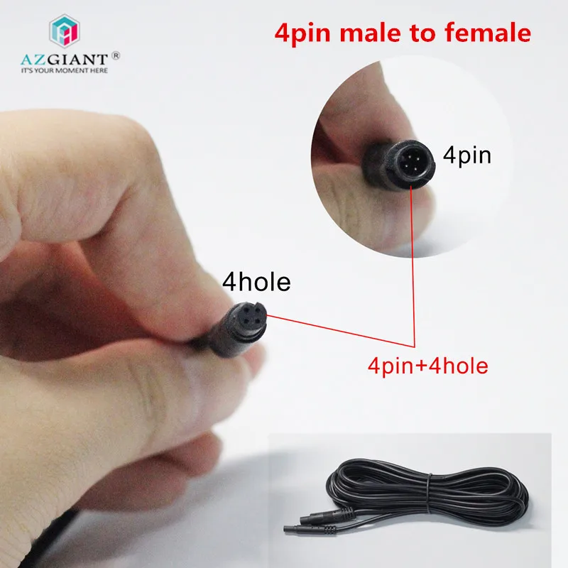 4pin male-female 6 м/10 м метр 4 pin/5 pin Автомобильный RCA задний вид автомобиля парковочная камера видео удлинитель 2,5 мм разъем - Цвет: 4pin male-female