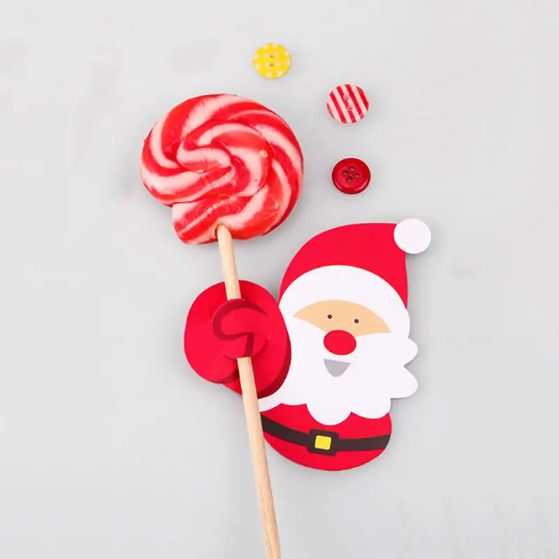 50 шт Дети Санта Клаус Пингвин леденец Рождественская бумажная открытка конфеты