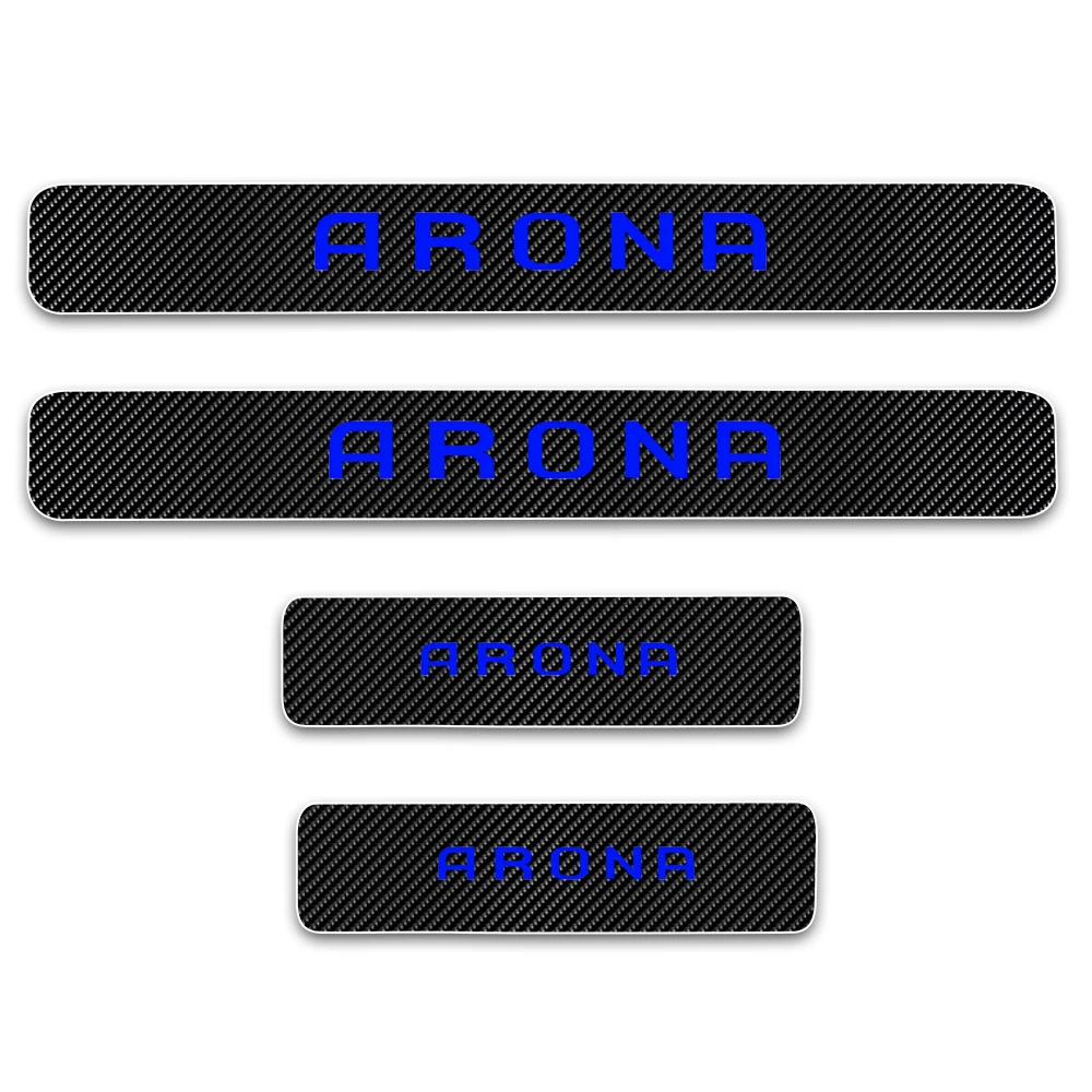 

Stickers Car Door Sill Protector Pedal For Seat Arona Carbon Fiber Vinyl 4pcs Styling Will Cuff
