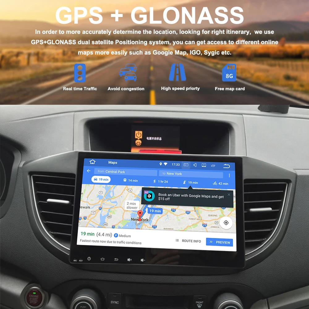 2 din автомагнитола gps Android 9,0 для Honda CRV 2012 2012 CR-V gps-навигация с 10," ips экраном PX5 4G 32G Octa-Core