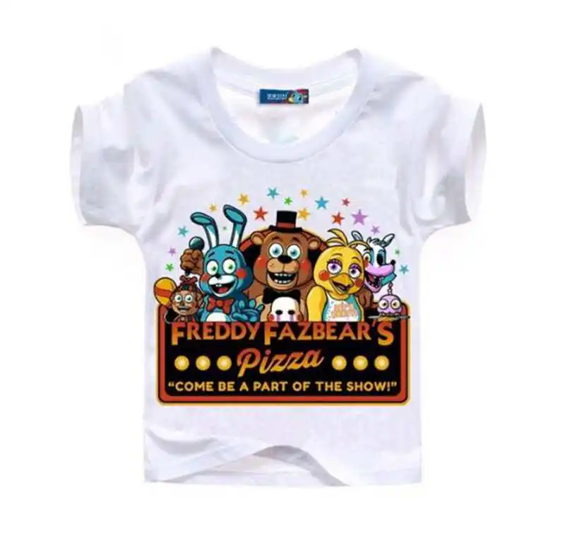 Новая детская футболка с принтом «пять ночей с героями мультфильмов» fnaf/детская одежда для мальчиков летняя одежда с короткими рукавами для малышей футболка для мальчиков для детей возрастом от 2 до 12 лет