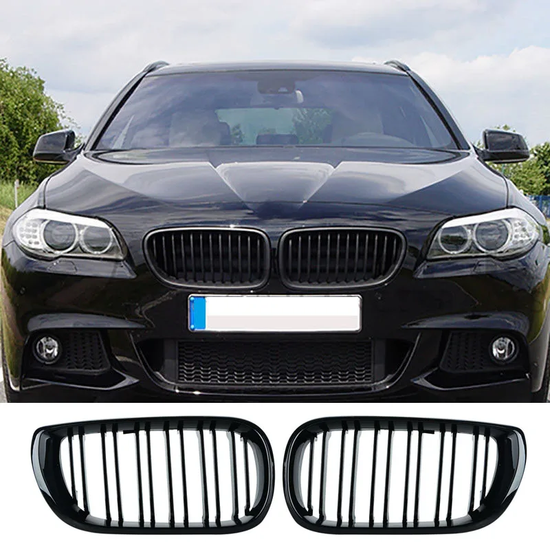 2 шт. решетка радиатора для BMW 3 серии E46 4 двери 02 05 глянцевый черный Автомобильный