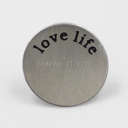 

Модные круглые подвески из нержавеющей стали с надписью «Love Life» подходят 30 мм стеклянные парящие Медальоны оптом, бесплатная доставка