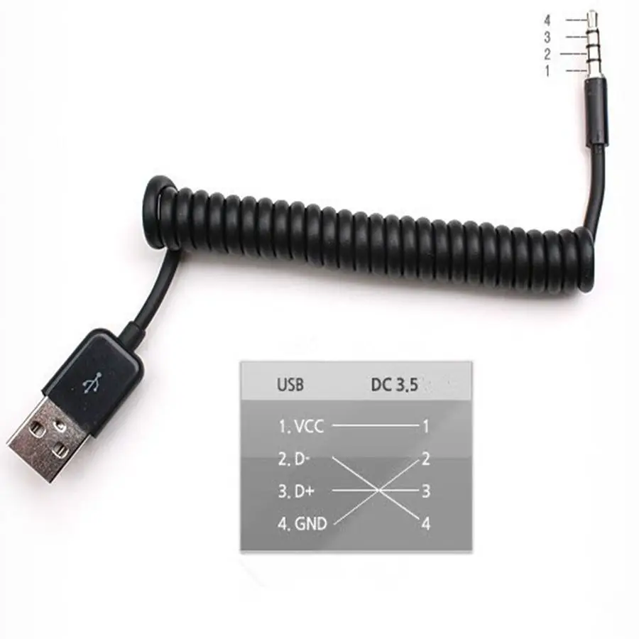 WEMECOFA USB На 3.5 мм Аудио Разъем Кабель-Адаптер Для MP3 Mp4 Мм/Подключите К Мужской